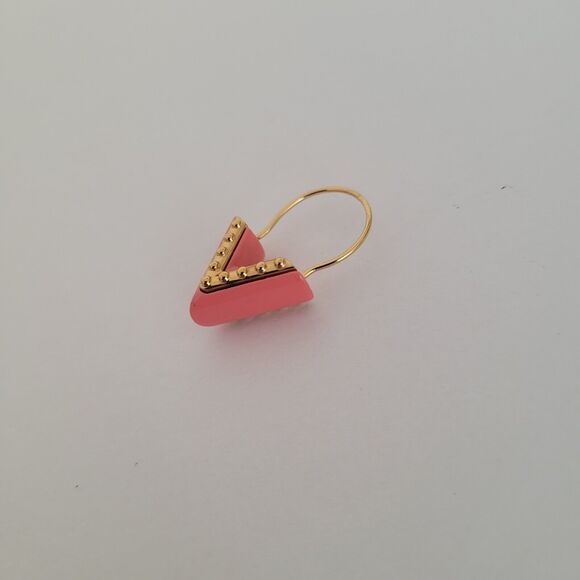 Louis Vuitton Essential V Hoop Single Earring Pink Gold Motif Accessary Auth - Picture 3 of 8